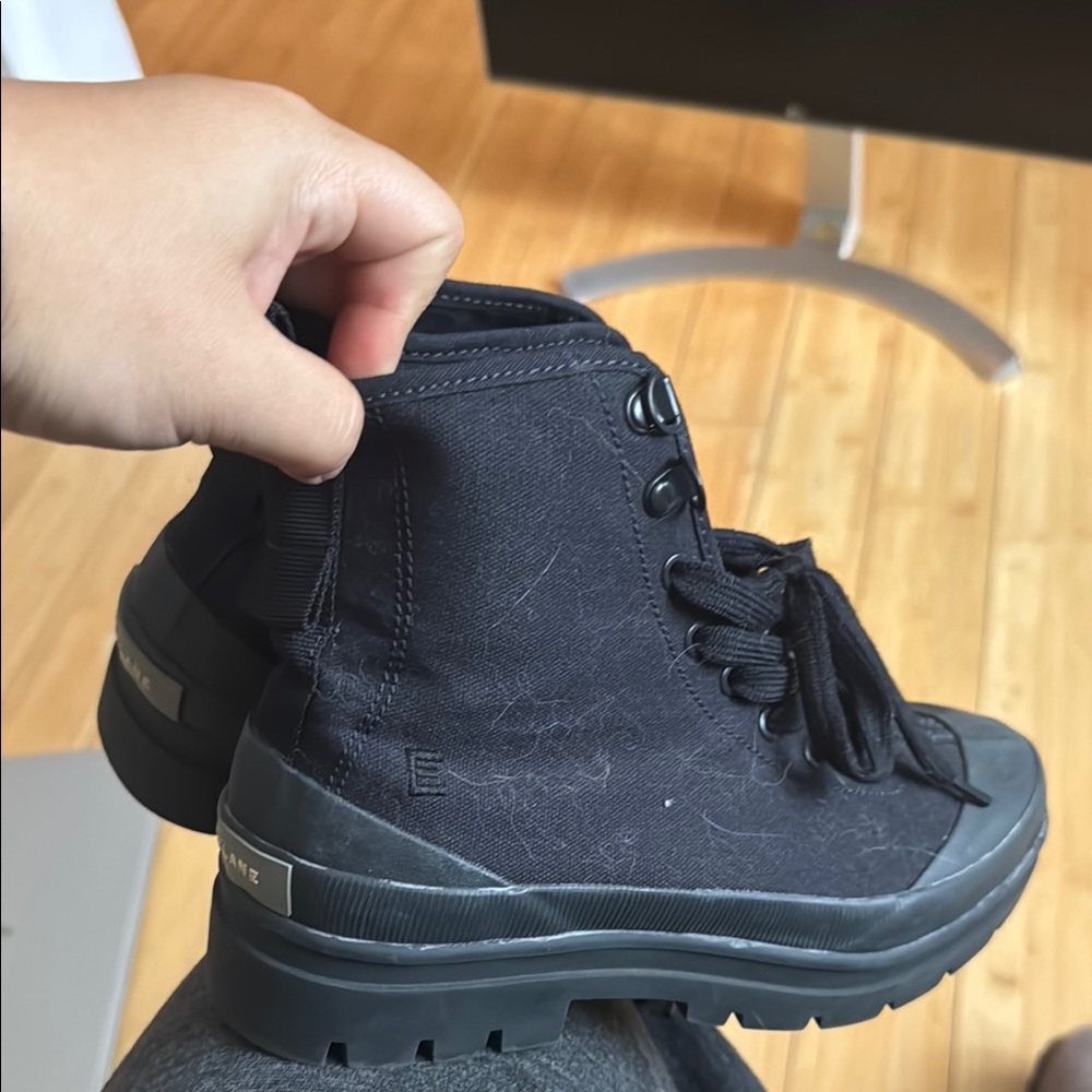 Everlane Black Combat & Moto Boots